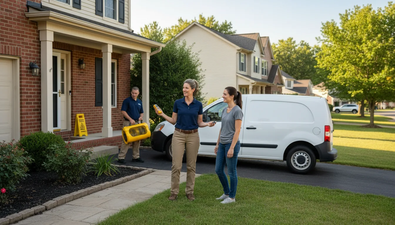 Residential water damage restoration in Solgohachia, AR